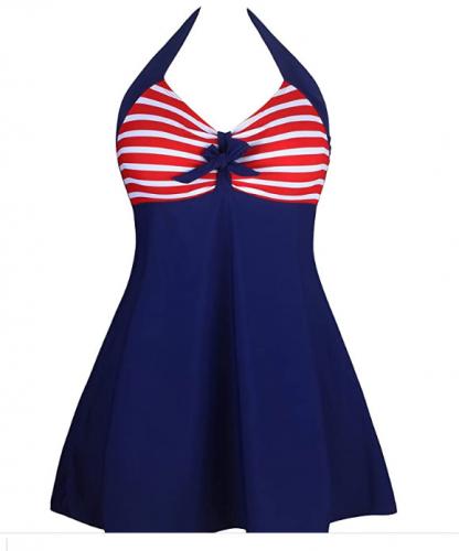 Happy Sailed Womens Vintage Halter Neck One Piece Swimdress £21.99 everyone loves a vintage sailor suit.